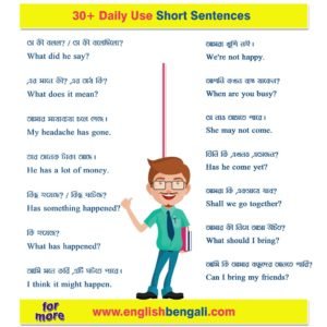 30 Daily Use Short Sentences