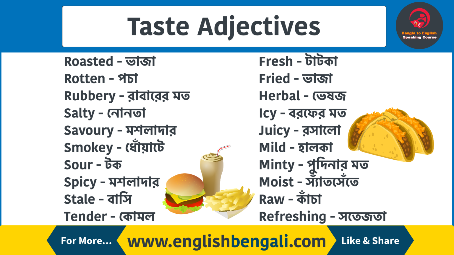 40 Adjectives To Describe Tastes Adjective