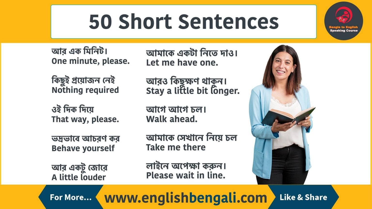 Short English Sentences For Beginners