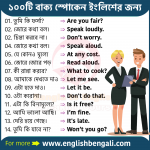 100 English sentences for Daily use
