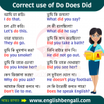 Use of Do Does Did in Bengali