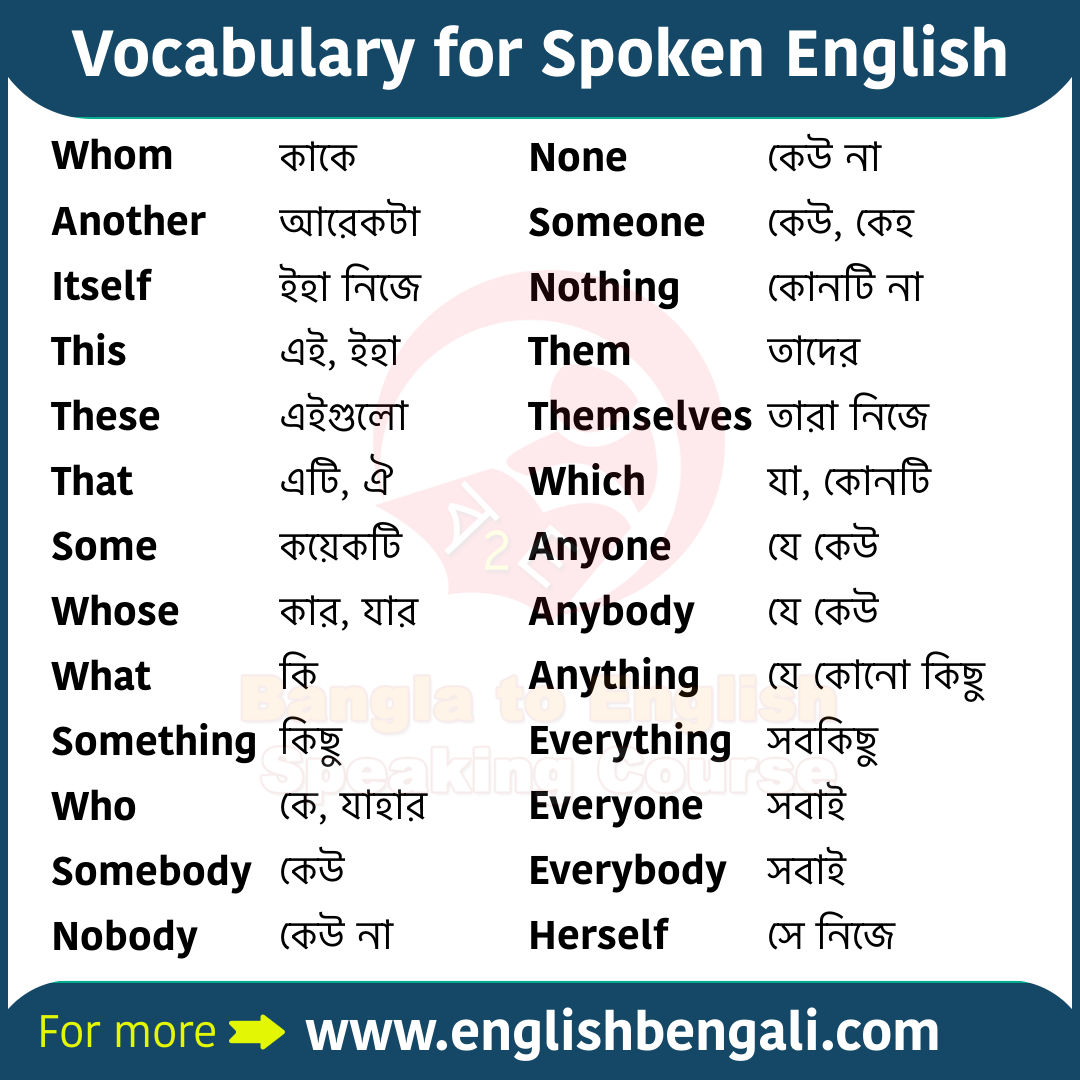 most-common-pronoun-bengali-to-english