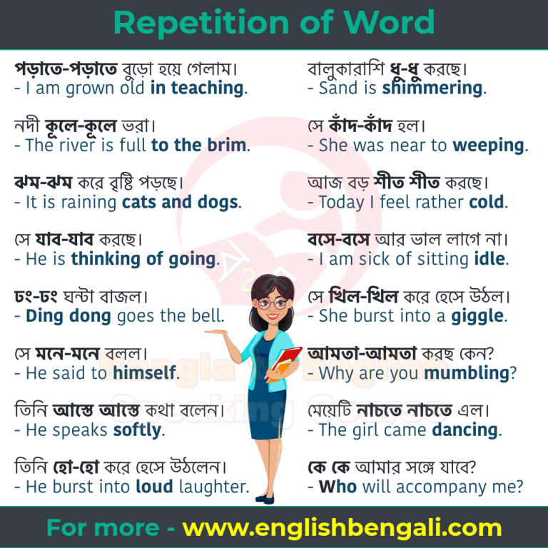 Repetition of Word - Bangla to English Speaking Course