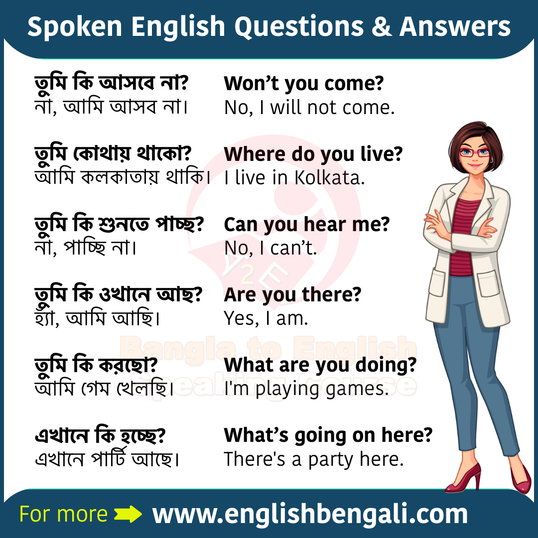 Spoken English Questions Answers Questions Answers